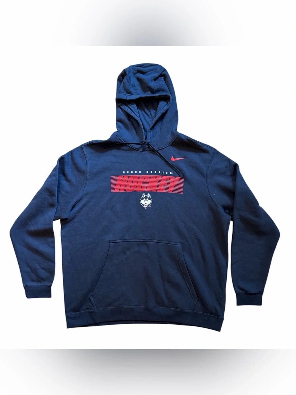 UConn Huskies Nike Club Fleece Sweatshirt Men's Navy NEW WITH TAGS Size XXL